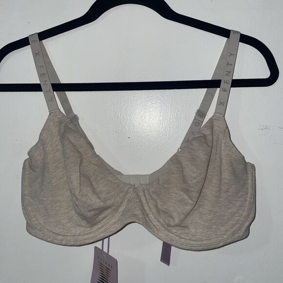 Savage X Fenty 36DD Bra Beige Unlined Underwire Back Closure Cotton Blend NEW - Picture 1 of 11